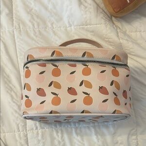 Peach Print Women's Makeup Cosmetic Bag